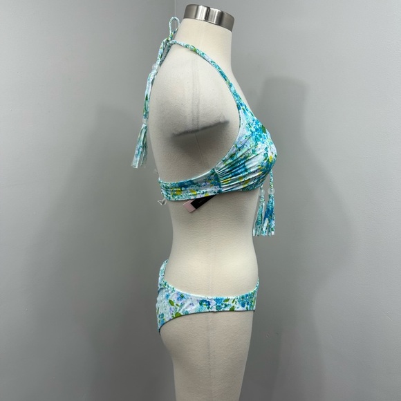 VS Teal Floral Bikini Set - Picture 2 of 13